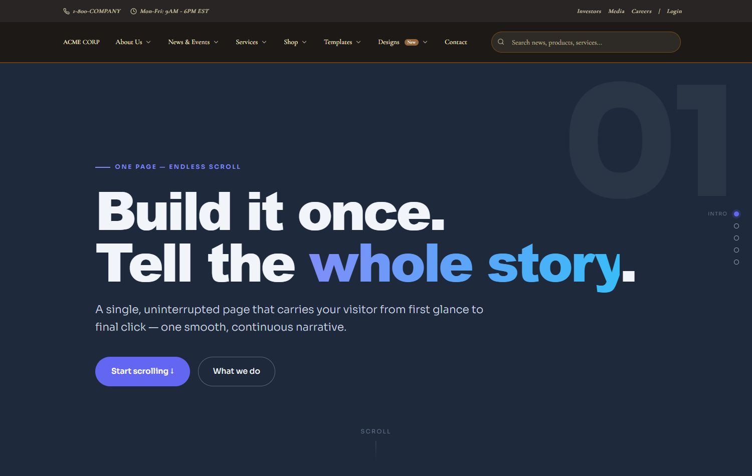 One Page Scroll