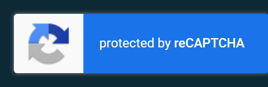 Google's reCAPTCHA badge in the page corner, the only visible sign that v3 is active