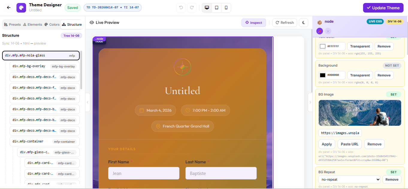 Themebuilder Auto
