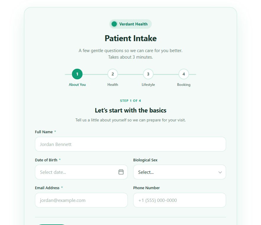 Wellness & Patient Intake