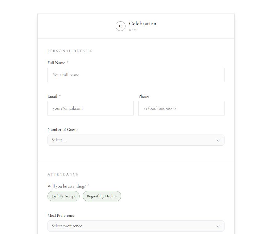 Celebration RSVP — Simple