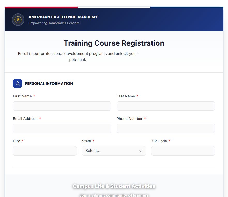 Training Course Registration