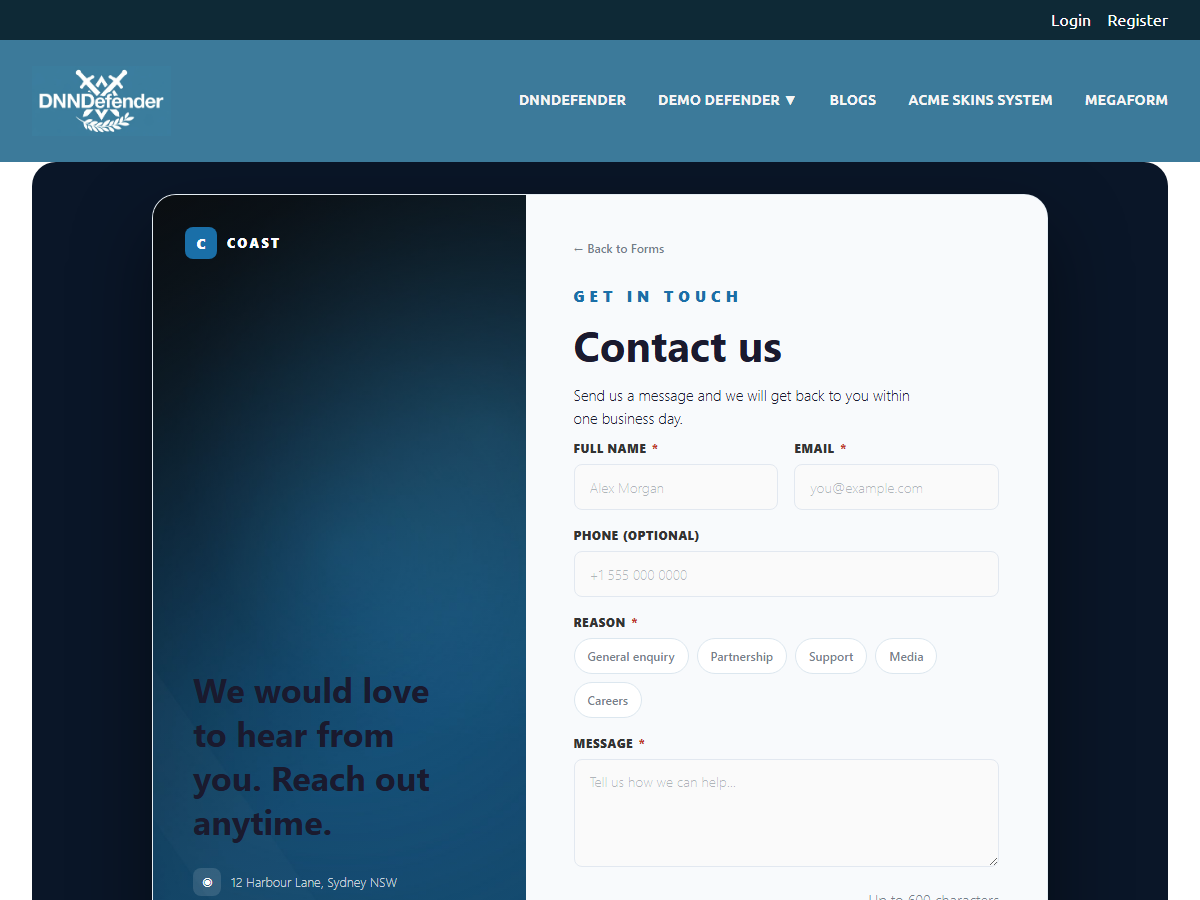 Azure Contact Request