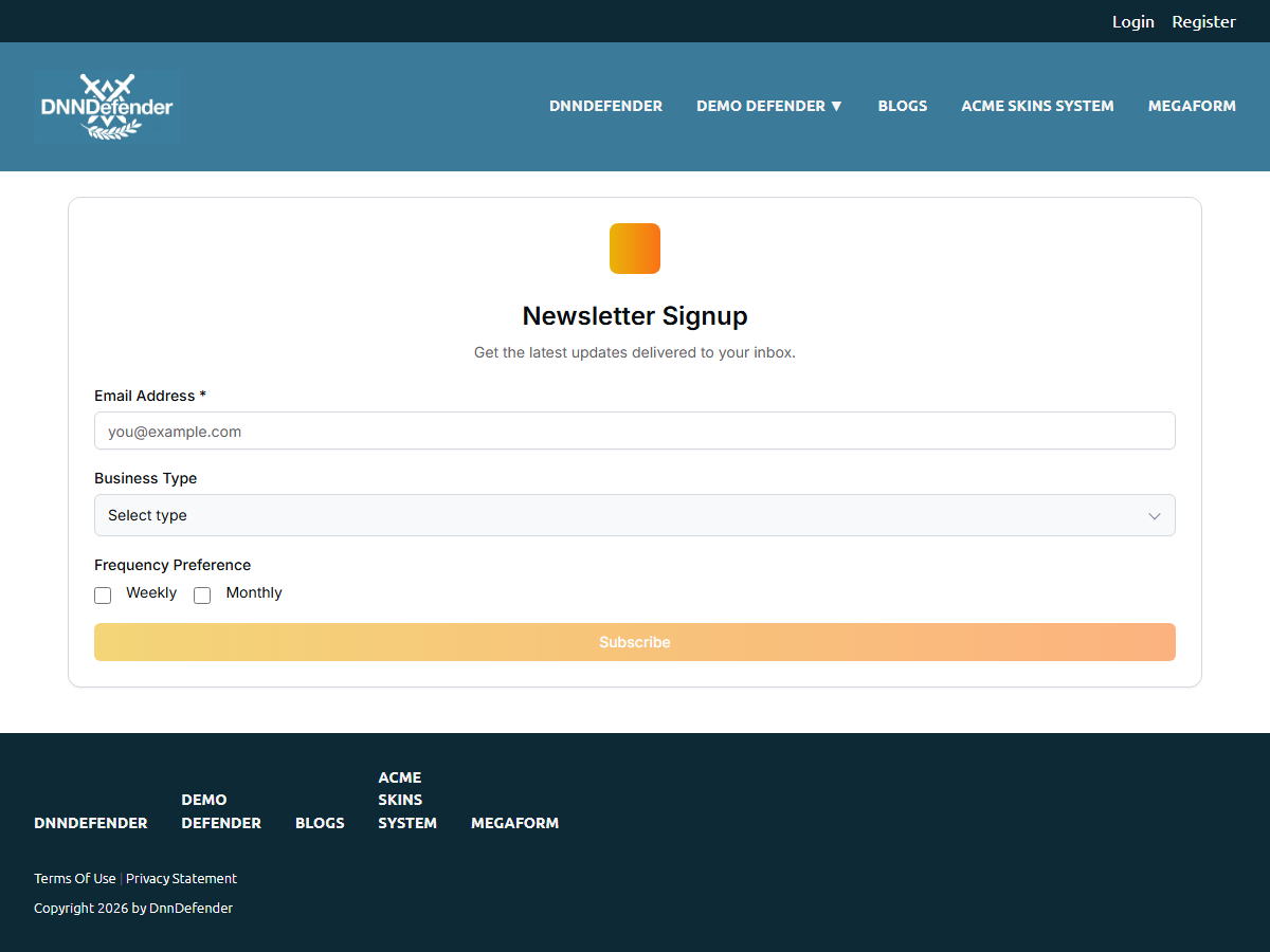 Newsletter Signup